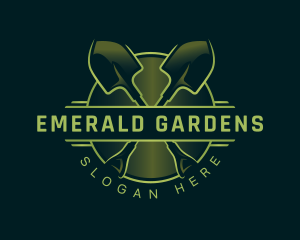 Shovel Landscaping Garden logo design