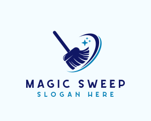 Cleaning Maintenance Broom logo design