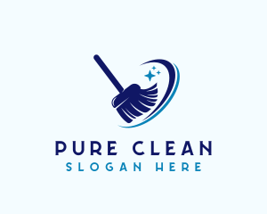 Cleaning Maintenance Broom logo design