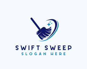 Broom - Cleaning Maintenance Broom logo design