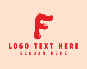 Goo - Liquid Soda Letter F logo design
