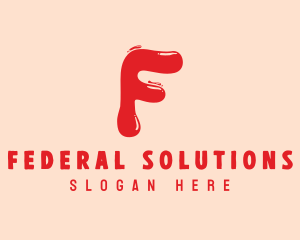 Liquid Soda Letter F logo design