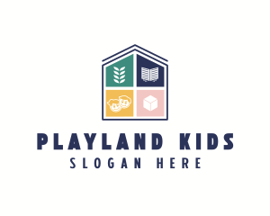 Children Learning Daycare logo design