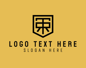 Protection - Generic Tribal Shield Letter TR logo design