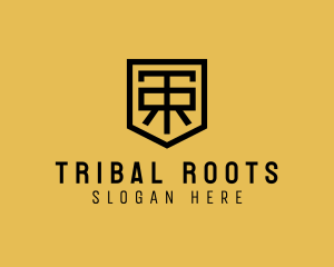 Generic Tribal Shield Letter TR logo design