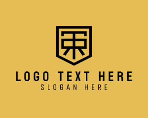 Simple - Generic Tribal Shield Letter TR logo design