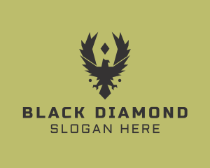 Diamond Falcon Bird logo design