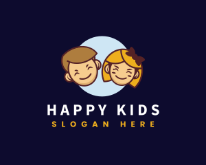 Happy Preschool Kids logo design