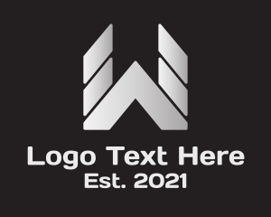 Letter W - Silver Letter W logo design