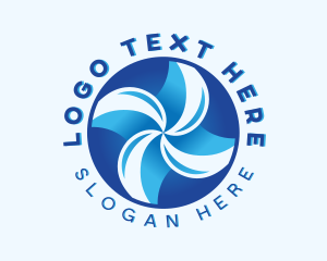 Cool - HVAC Wind Cooling logo design