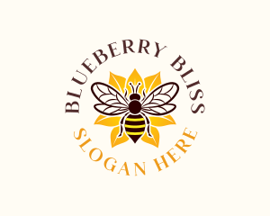 Floral Bee Wings logo design