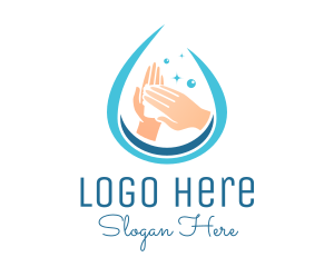 Clean Hand Wash Drop Logo