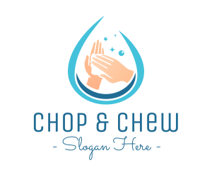 Safe At Home - Clean Hand Wash Drop logo design