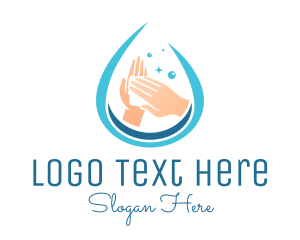 Clean Hand Wash Drop Logo