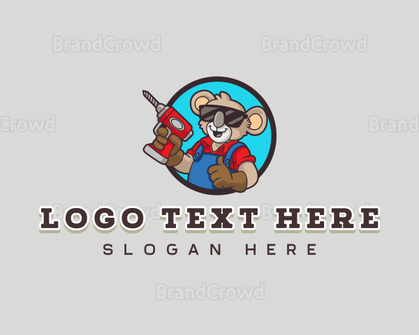 Koala Drill Handyman Logo