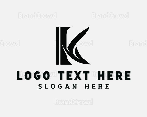 Metalwork Industrial Fabrication Letter K Logo