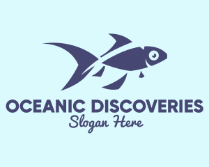 Marine Biologist - Blue Fish Fingerling logo design