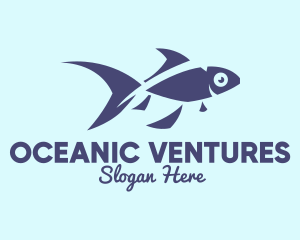 Blue Fish Fingerling  logo design