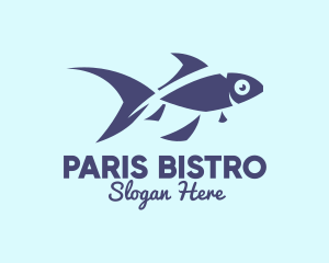 Blue Fish Fingerling  logo design