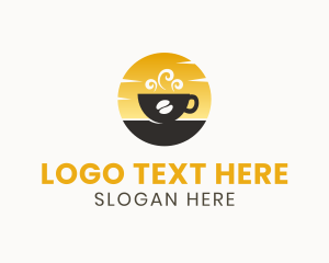 Sunrise - Sunrise Hot Coffee Bean logo design