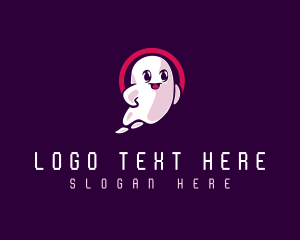 Floating - Confident Hovering Ghost logo design