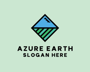 Square Nature Landscape logo design