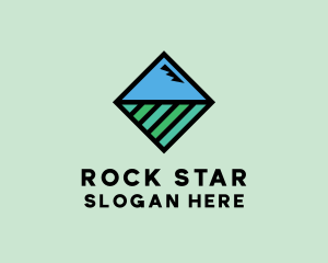 Rock - Square Nature Landscape logo design