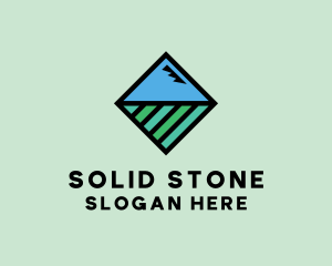 Rock - Square Nature Landscape logo design