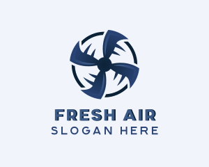 Wind Propeller Ventilation logo design