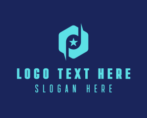 Shape - Star Note Hexagon logo design