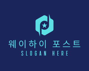 Star Note Hexagon logo design