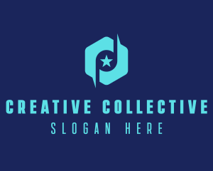 Star Note Hexagon logo design