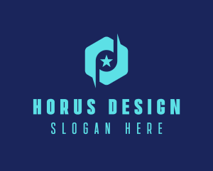 Star Note Hexagon logo design