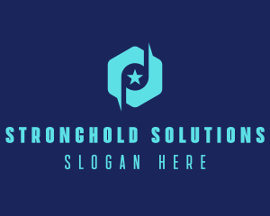 Star Note Hexagon logo design