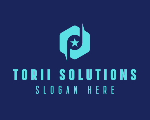 Star Note Hexagon logo design