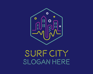 Neon Lights City logo design