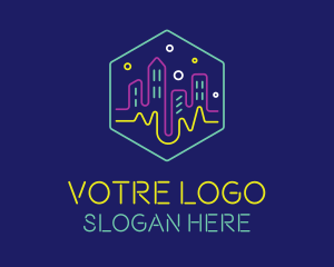 Neon Lights City logo design