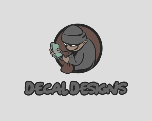 Money Thief Burglar logo design