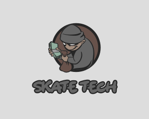 Money Thief Burglar logo design