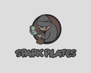 Skate Shop - Money Thief Burglar logo design