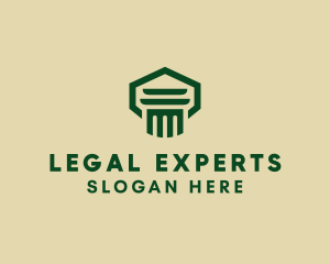 Law - Column Law Pillar logo design