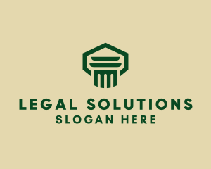 Law - Column Law Pillar logo design