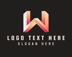 3d - Generic Business Letter W logo design