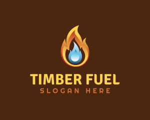 Fire Ice Fuel Temperature logo design