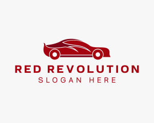 Red Sports Car logo design