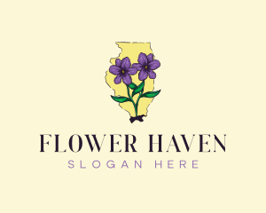 Violet Flower Illinois logo design