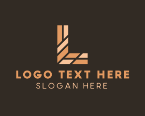 Flooring - Geometric Construction Letter L logo design