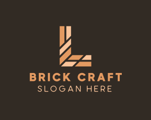 Brickwork - Geometric Construction Letter L logo design