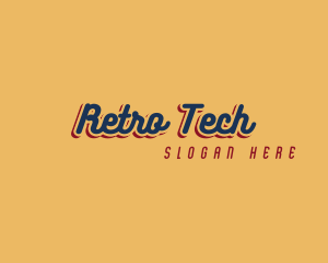 Retro Shadow Business logo design