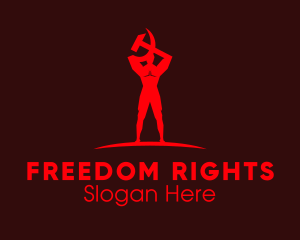 Red Human Communist  logo design